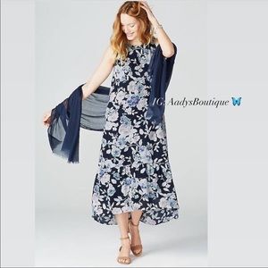 J.Jill blue floral dress
